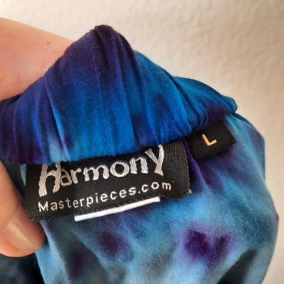 Harmony Masterpieces Tie Dye Handkerchief Midi Skirt L - Picture 4 of 6